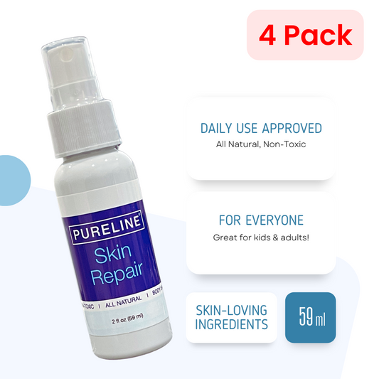 PURELINE Skin Repair – Non-Toxic Wound Healing Skin Care Ointment (4 Pack)