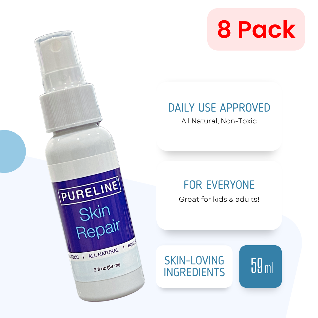 PURELINE Skin Repair – Non-Toxic Wound Healing Skin Care Ointment (8 Pack)